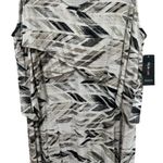 Style & Co NEW . Black Brown White Geometric Print Tiered Dress Artsy Lagenlook L Photo 3