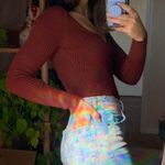 Abercrombie & Fitch Rust Red Rib Knit Body Suit Photo 2