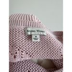 Studio Works Blush Pink Knit Rose Sweater Medium Photo 4
