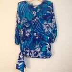 Neiman Marcus Vintage Judith Ann  Beaded and Sequin Silk Tie Waist Blouse Size M Photo 1