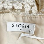Storia NWT  Floral Lace Midi Dress Cream Long Sleeve Square Neck Fit Flare Sz XL Photo 9