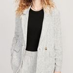 Old Navy NWT Striped Linen Blend Blazer Size S Photo 0