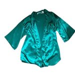 Partners Intimates Vintage 1990s Fairycore Blue Satin Robe Photo 0
