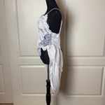 80s VINTAGE HIGH LOW LINGERIE SLIP DRESS CAMI White Size M Photo 2