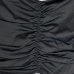 David Lerner New York Ruched Crop Top Black NWT Medium DAT1089 Photo 2