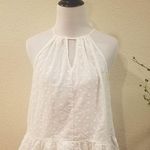 Caution to the Wind White Lace Halter Top Medium Photo 0