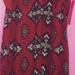 Xhilaration Burgundy Red Patterned Sleeveless  Midi Dress  with crochet detail Photo 9