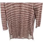 Bobeau  Brick Red Striped 3/4 Sleeve Long Sleeve Top Size Medium Casual Comfort Photo 4