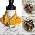 Vintage Bronze Tone Floral Jeri Photo 1