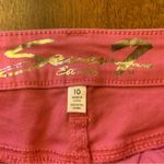 Seven7 denim shorts Size 10 Rose Pink Frayed Hem Button Zip Closure Casual Photo 2