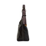 Dooney & Bourke Pebble Leather Shoulder Bag Dark Brown Hobo Tote Zip J1044203 Photo 6