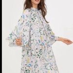 H&M Anna Glover x Cream Dress Floral Design Tunic Flowy Casual Formal Summer Photo 0