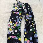 ASOS Casual Pants Dark Gray Floral Photo 6