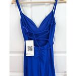 Emerald Sundae  Glam Blue Criss Cross Mermaid Gown V Neck Dress Extra Small Photo 6