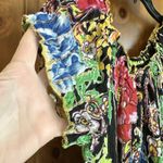 Me 2 Magic Anthropologie Maxi Dress 1X Dark Floral Metallic Tiered Smocked Size XL Photo 5