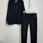 L.A. Idol USA & Kim Gravel Womens Mid Rise Jeans and Pullover Hoodie Size L & 13 Black Size L Photo 0