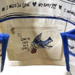 Brighton  Tied With Love Canvas Tote Heart Flowers Bird Ribbon Print NWT Photo 6