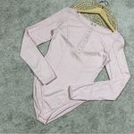 Free People Intimately Sloane Henley Bodysuit Thermal Knit Top in Pink Nectar SP Photo 3