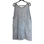 Liz & Jane Clothes Denim Pinafore Dress Embroidered Swimsuits Beach Summer ML Blue Size undefined Photo 6