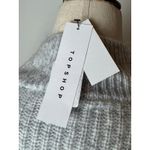 Topshop  Sweater Women Medium Gray Mock Neck Ribbed Knit Balloon Sleeve NWT Photo 7