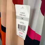 kim rogers Kim‎ Rogers Curvy Diagonal Striped Sleeveless Stretch Dress Photo 5