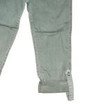 TGLA Green Cropped Or Unrolled Button Strap Pants Size 27 Boho Casual Granola Photo 2