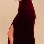 Lulus Crazy Over You Burgundy Velvet Racerback Maxi Dress Photo 1