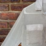 Kut From The Kloth Sheer Geometric Button Down Top Women's Size XSP Photo 4