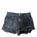 Seven Sisters Edgy Black Denim Cutoff Shorts Photo 1