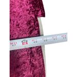 Crushed Velvet Maxi Dress Burgundy Deep VNeck Button Front Gold Sparkle Lining S Photo 6