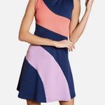 Hutch  Navy, Coral, and Lavender Mini Dress Fit and Flare Casual Formal Stretch Photo 0