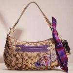 Coach Poppy Tartan Plaid Signature Glam Bag Photo 0