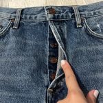 AGOLDE  distressed button fly denim mini skirt size 30 Photo 6