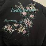 HUMMEL DENMARK Black Embroidered Jacket Enthusiasm Passionate Life Longer Length Size M Photo 11