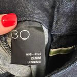 Pilcro Shimmer High-Rise Denim Leggings Gold Metallic Skinny Jean Size 30 Photo 12