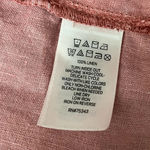 C&C California  Women Short Sleeve Pullover Boat Neck Pink  Linen Shirt S Boho Photo 5