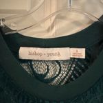 Anthropologie Bishop + Young Lace Over Shirt Size Small, Emerald Green Photo 2