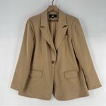 11 Honoré 11 Honore Olivia Boyfriend Blazer Tan 1 Button Long Sleeve Contemporary Photo 2