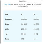 Dolfin One Piece Swimsuit Black White Women's Size 8 NWT Halter Photo 12