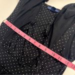 Gap Imperfect  black polka dot dress flutter sleeves tie back stretchy vneck 2007 Photo 9