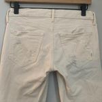 MOTHER Denim Mother The Looker Skinny Jeans in Cream For a Day 25 Ivory Distressed Low Rise Photo 6