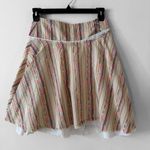 Free People  circle skirt cotton Striped A line cottage core boho S/M 28” waist Photo 0