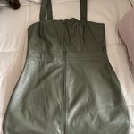 Green Pleather Dress Size M Photo 0