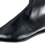 Mango  MNG Square Toe Kitten Heel Leather Boots Black Size 42/ US 10 Photo 8