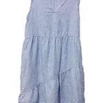 Lucky Brand  100% Linen Blue Pin Stripe Dress! Photo 0