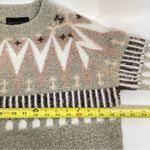 Absolutely Creative Worldwide Fair Isle Sweater Small Mohair Wool Crewneck White Photo 2