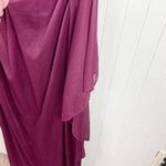 R & M Richards NEW 2061 Long Off Shoulder Formal Dress Gown Sparkly Merlot Size 10 Photo 9