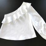 NICHOLAS One Shoulder Top White Sz 0 NWT Photo 4