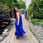ASOS Royal Blue Halter Dress Photo 4