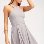Grey Skater Dress Gray Size M Photo 3